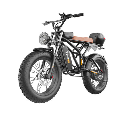 Freego Shotgun F2 Electric Cargo Bike 1200W Powerful Motor, Fat Tire Ebike - Full Suspension For Comfort Riding