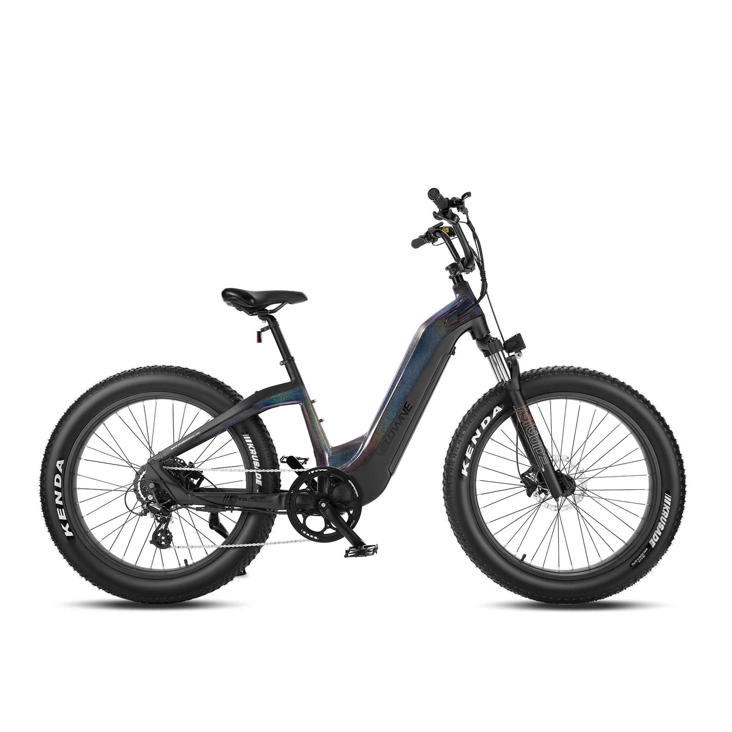 Velowave Grace Step Thru Electric Bike - All Terrain Fat Tire 750W Motor with Suspension Fork