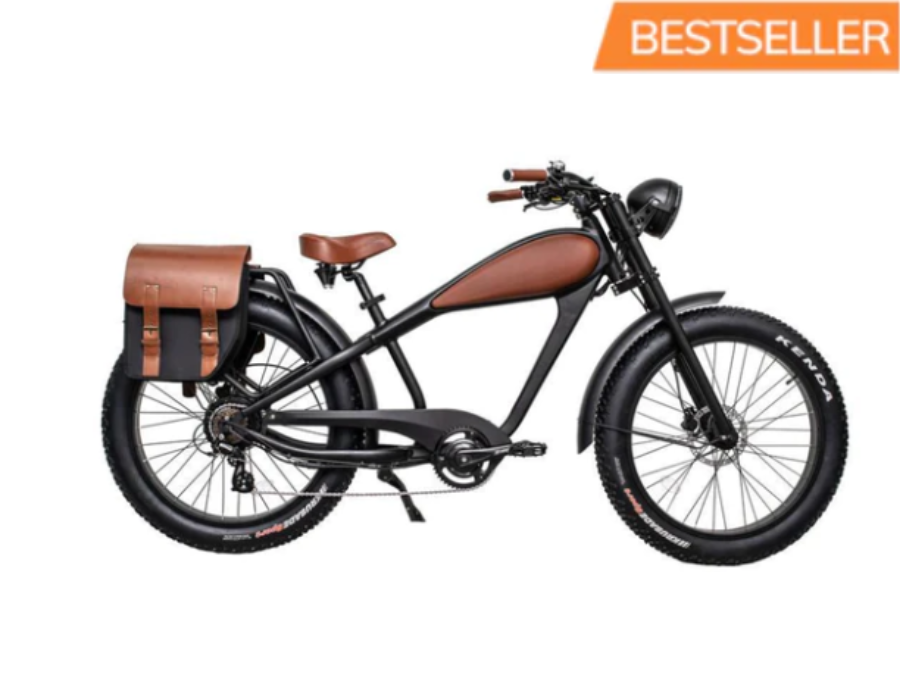 Revi Bikes Cheetah Cafe Racer Elite 26 Inch Fat Tire Ebike 48V 750W El Lets E Bike