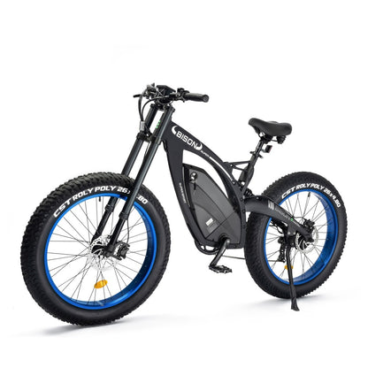 Ecotric Bison All Terrain Super Fat Tire Long Range Electric Bike 1000W Motor w/ Double Suspension For Max Comfort Off Road