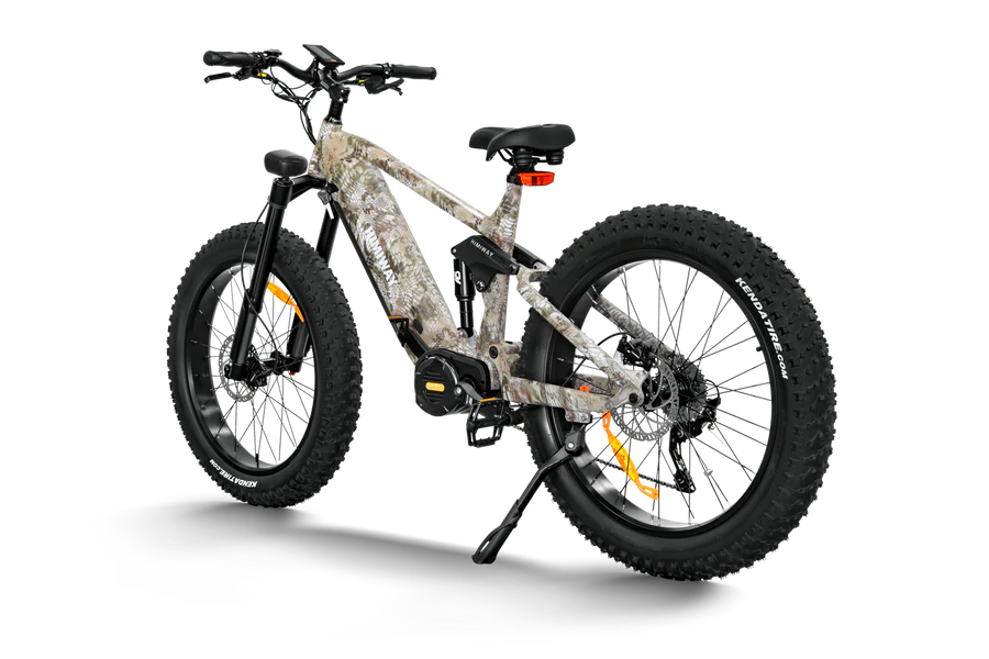 Himiway Cobra Pro Full Suspension Electric Mountain Bike Long Distance w/ All Terrain Fat Tire 1000W For Steep Mountainous Hills