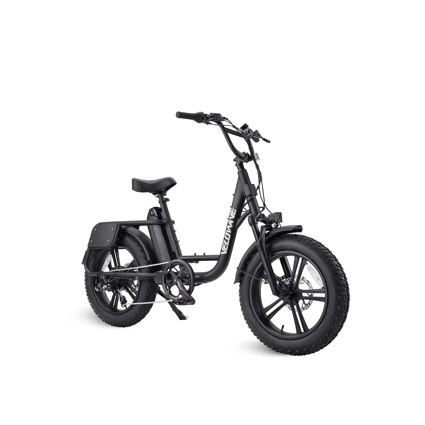 Velowave Prado S Commuter Step Thru Ebike - Fat Tire and Thick Saddle For Comfort Riding